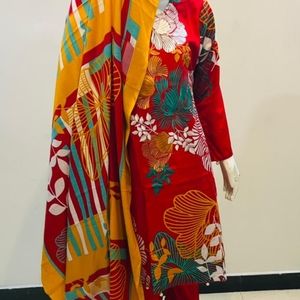 Pakistani shalwar kameez stitched with dupatta Zara meer linen medium